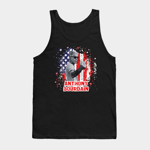 Anthony Bourdain Legendary Tank Top by Charlie Dion